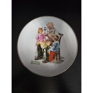 VINTAGE Norman Rockwell Plate, “The Toy Maker”Porcelain, 1984 Museum Collection